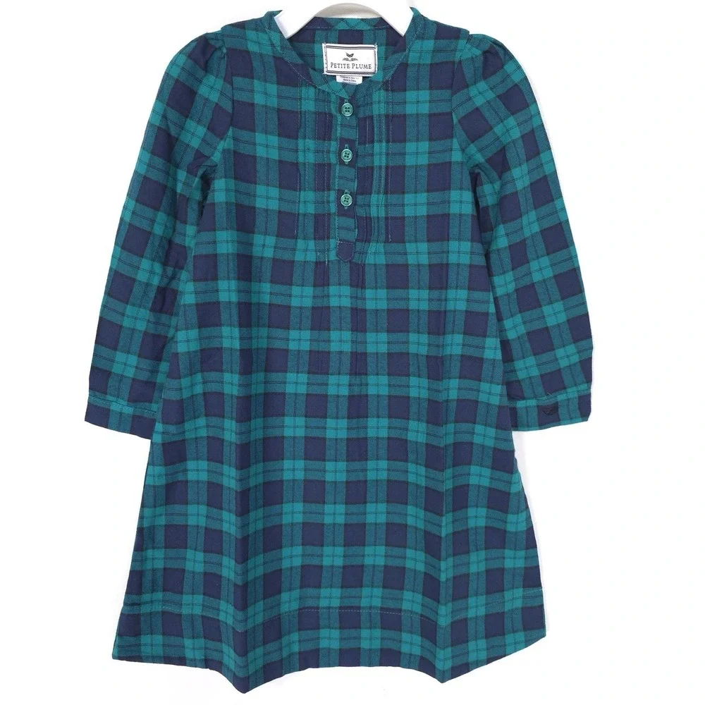 PETITE PLUME New Girls 2T Highland TartanFlannel Beatrice Nightgown Sleep Pajama